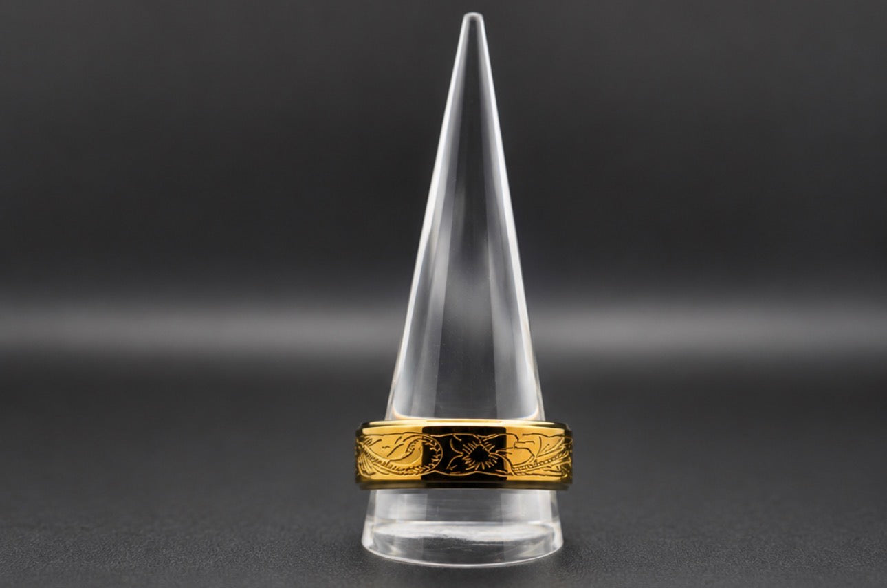 Gold Hawaiian Scroll Ring