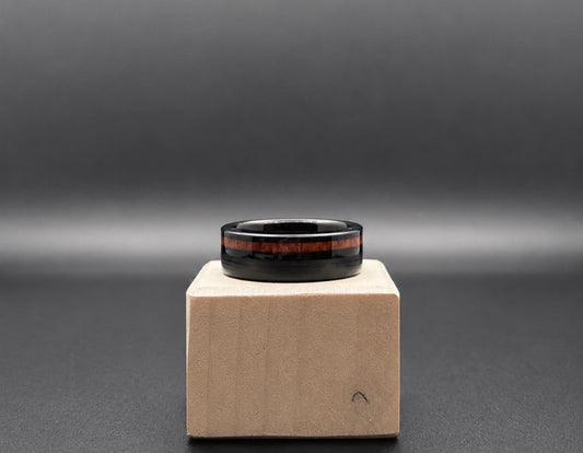 Hawaiian Koa Wood & Tungsten Ring