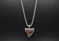Koa & Abalone Shark Tooth Necklace
