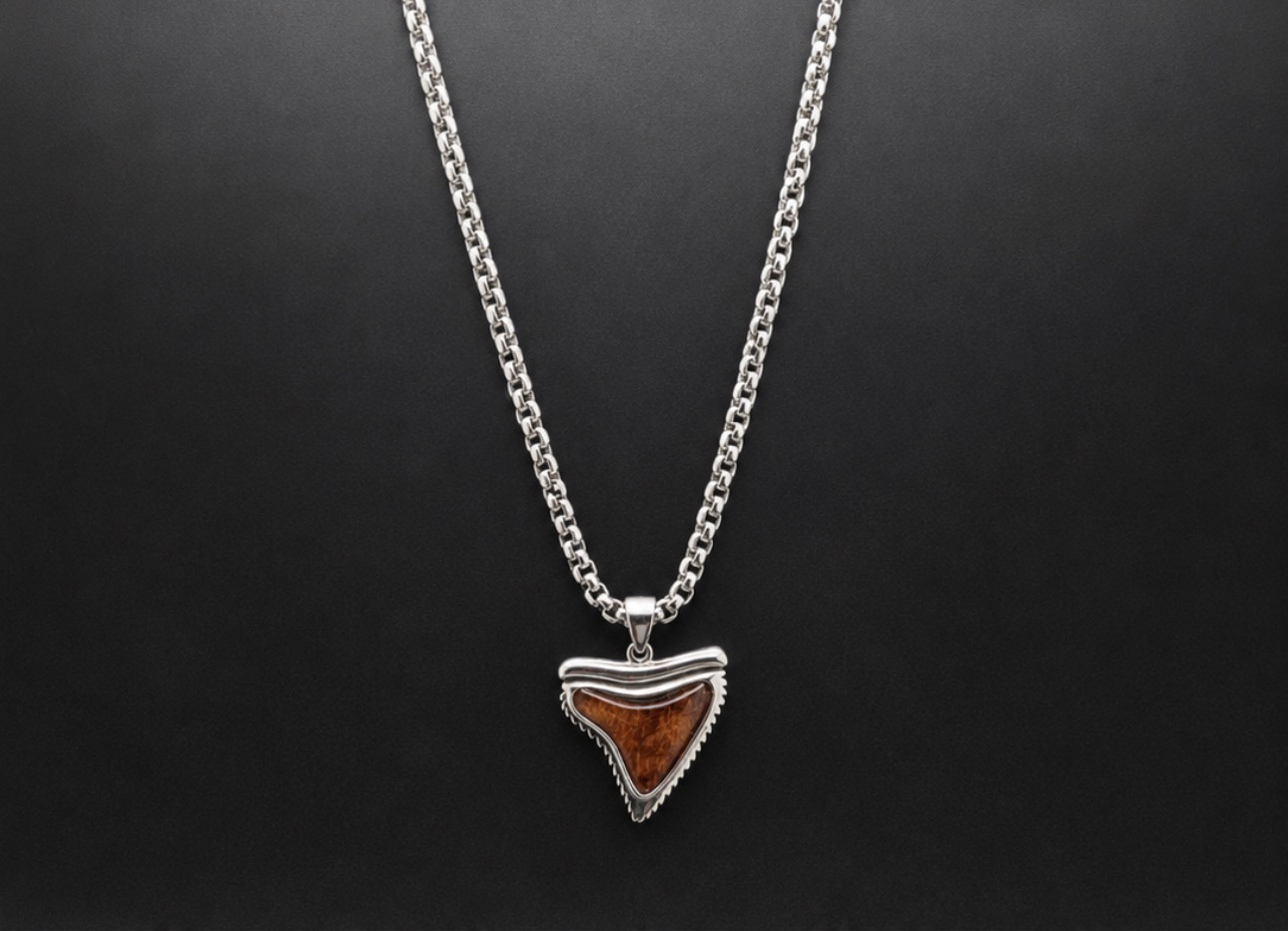 Koa Shark Tooth Necklace