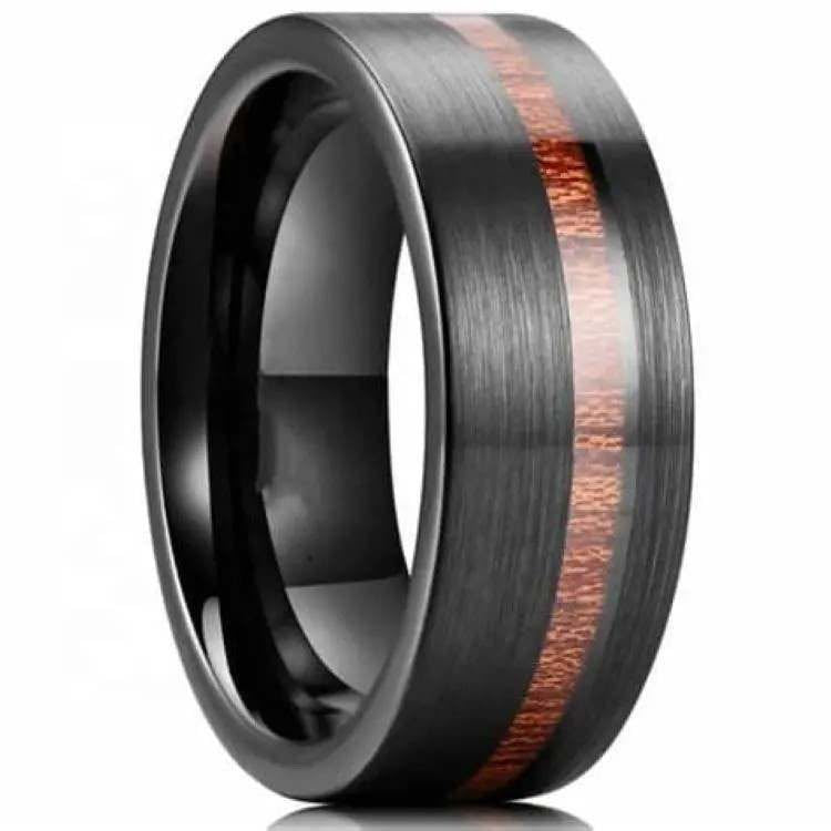Hawaiian Koa Wood & Tungsten Ring